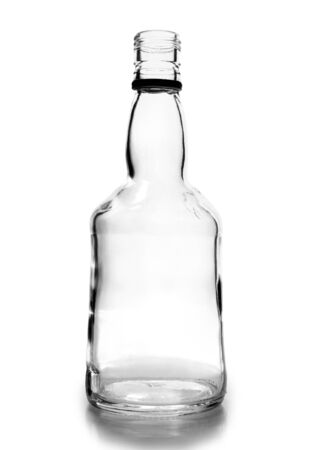 Photo bottles and glasses on a white background    の写真素材
