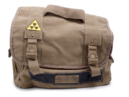 Color photo of an old canvas bag         の写真素材