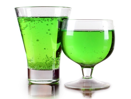a glass cup with a cocktailの写真素材
