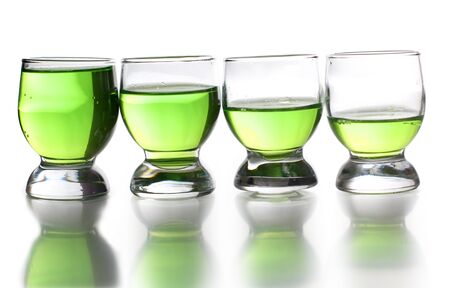Color photo of a glass cup with tequilaの写真素材