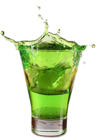 Color photo of a glass cup with a cocktailの写真素材