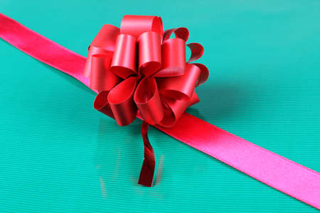 Color photo of a bow and ribbonの写真素材