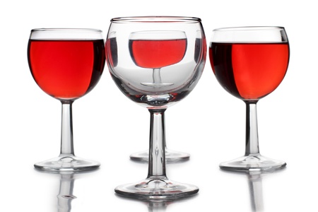 Color photo of a glass of wineの写真素材