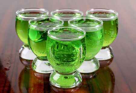 Color photo of a glass cup with tequilaの写真素材