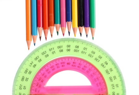 Color photo of a set of pencilsの写真素材