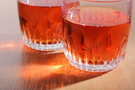 Color photo of a glass of whiskeyの写真素材