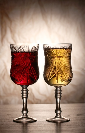 Color photo of a glass of wineの写真素材