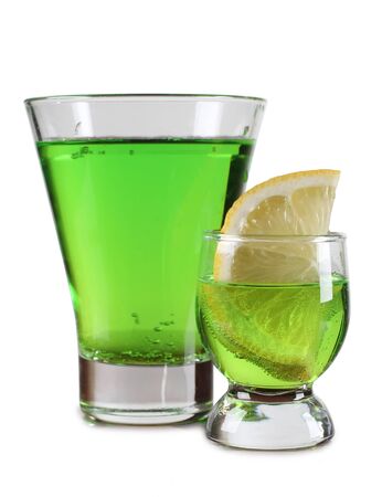 Color photo of a glass cup with tequilaの写真素材