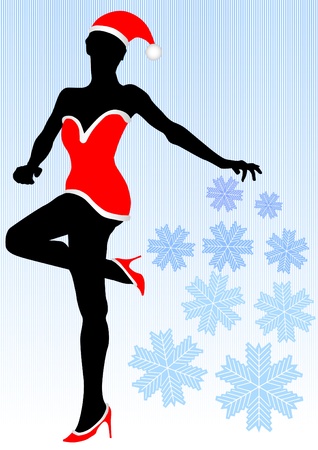 Vector drawing girl to suit Snow Maidenのイラスト素材