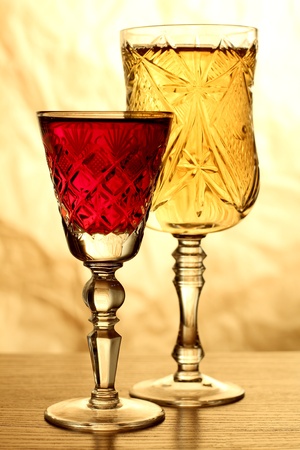 Color photo of a glass of wineの写真素材