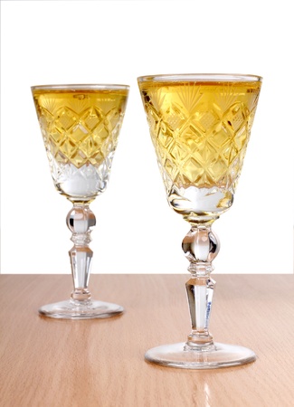 Color photo of a glass of wineの写真素材