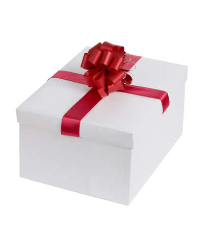 Color photo of a box and ribbonの写真素材
