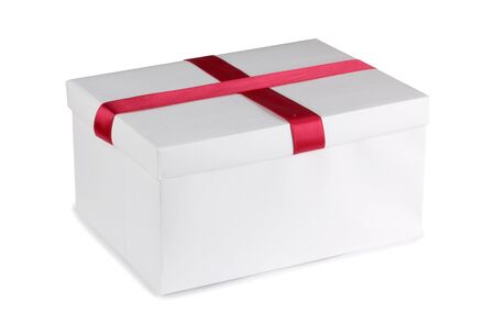 Color photo of a box and ribbonの写真素材