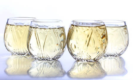 Color photo of glass with tequila shotsの写真素材