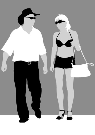 people in cowboy hatsのイラスト素材
