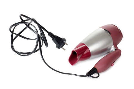 Color photo of an electric hair dryerの写真素材