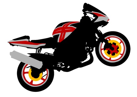 Vector drawing a sport motorcycleのイラスト素材