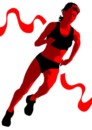 Vector drawing competition run among womenのイラスト素材