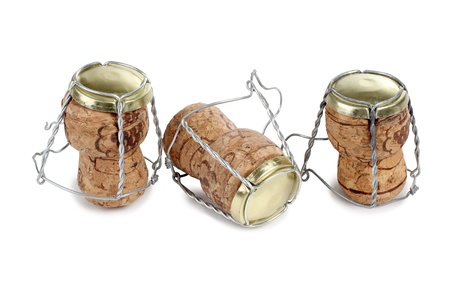 Color photo of a champagne corksの写真素材
