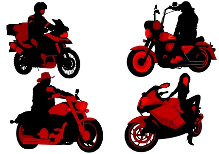 Vector drawing a tourist motorcycleのイラスト素材
