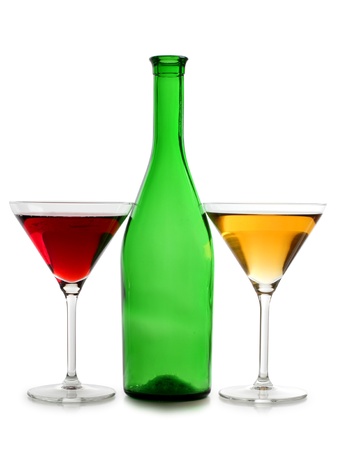 Color photograph of glasses of wineの写真素材