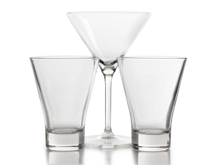 Color photograph of empty glasses of wineの写真素材