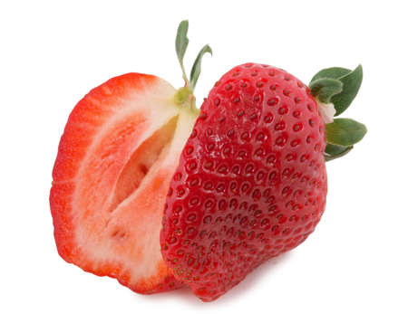 Color photograph of fresh red strawberries        の写真素材