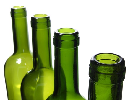 Color photo of a glass bottles with a white background       の写真素材