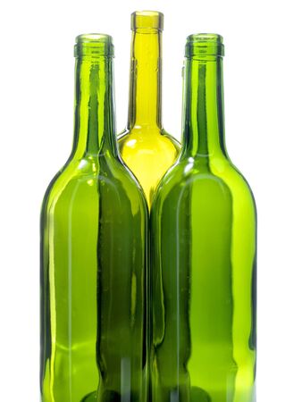 Color photo of a glass bottles with a white background    の写真素材