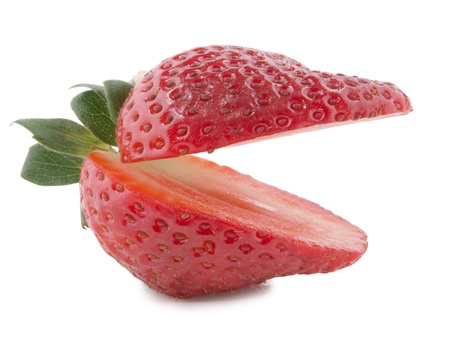 Color photograph of fresh red strawberries       の写真素材