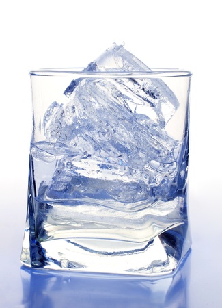 Color photograph of glasses and iceの写真素材
