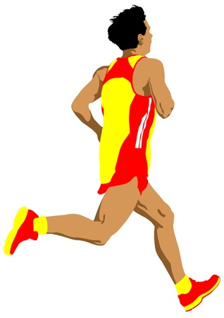 competition run among manのイラスト素材