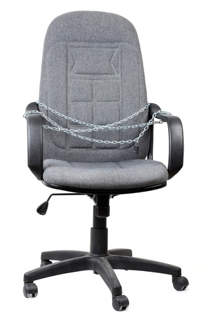 Color photo of a large office chairの写真素材