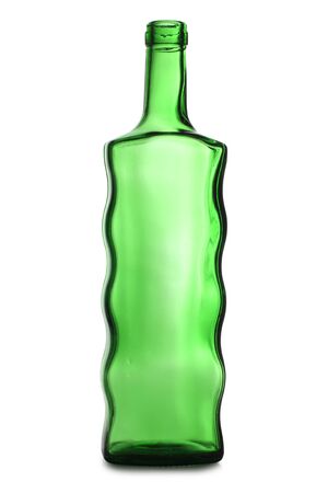 Color photo of a glass bottles with a white backgroundの写真素材