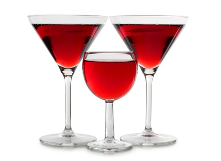 Color photograph of glasses of wineの写真素材