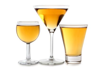 Color photograph of glasses of wineの写真素材