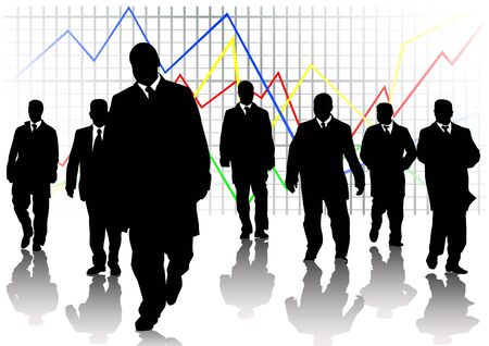 Vector graphic group of businessmenのイラスト素材