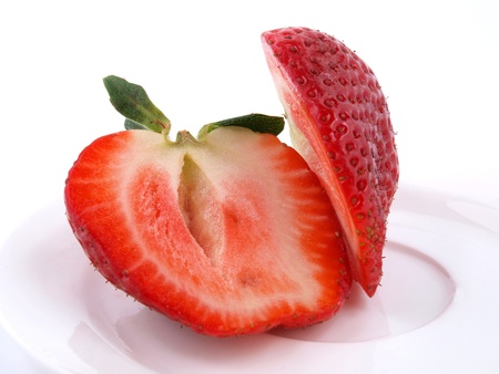 Color photograph of fresh red strawberries      の写真素材