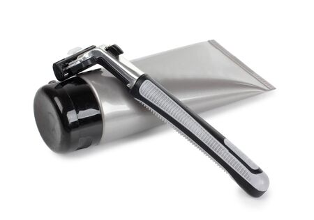 Color picture tubes of gray and razorの写真素材
