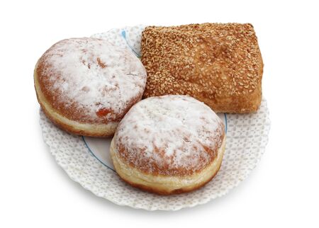 Color photo of sweet snack on plateの写真素材