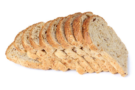 Color photo of sweet snack on white background