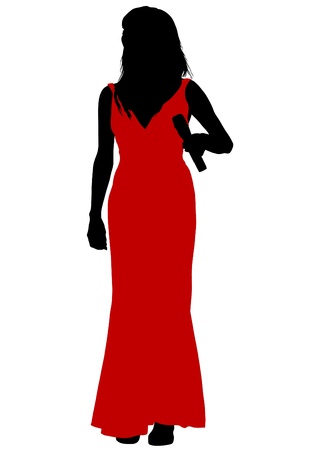 Vector drawing of a jazz singer on stageのイラスト素材