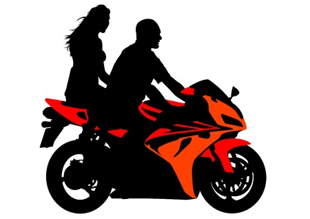 drawing a tourist sports motorcycleのイラスト素材