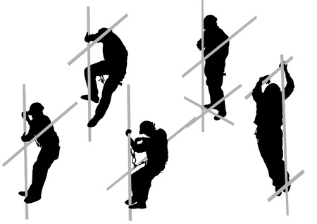 drawing steeplejack in a helmetのイラスト素材