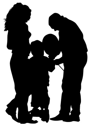  drawing parents and childのイラスト素材