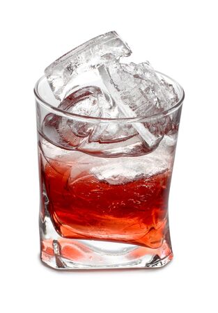 cocktails in glass beakersの写真素材