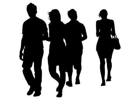 image of pedestrians peopleのイラスト素材