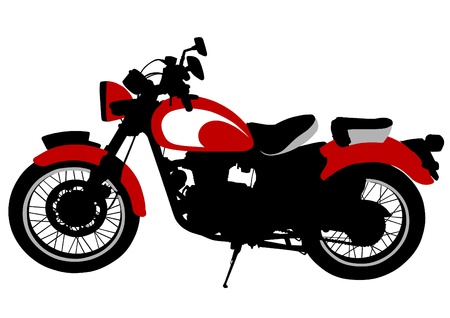 drawing a old tourist motorcycleのイラスト素材