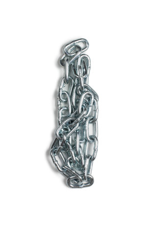 Color photo of letters of the alphabet from a metal chain