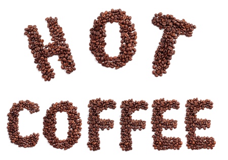 Color photograph of alphabet letter of coffeeの写真素材